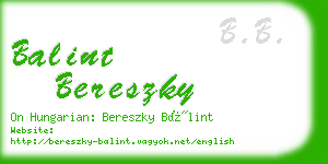 balint bereszky business card